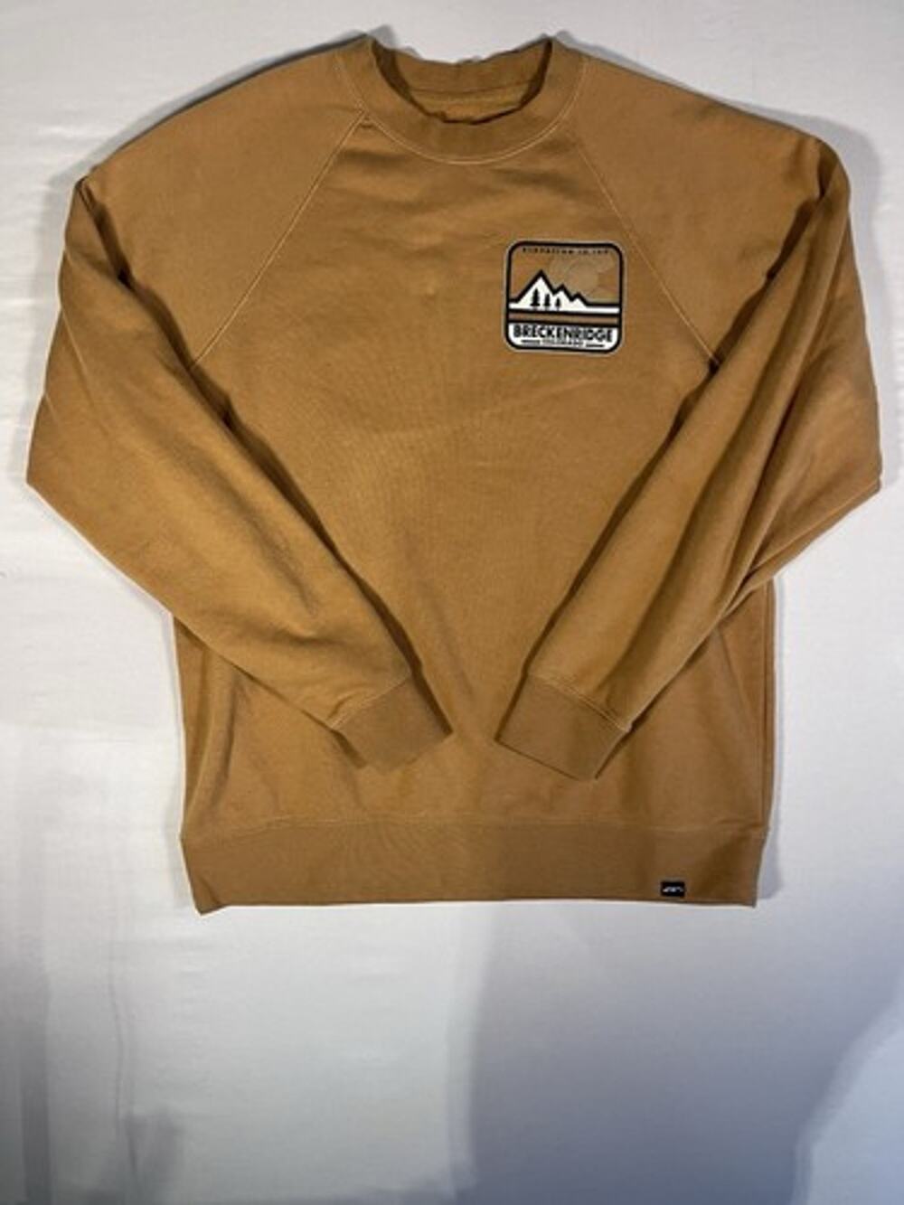 Techstyles Breckenridge Colorado Graphic Crewneck Fleece Pullover Brown Men’s M